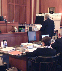 Steve Morrison questioning Larry Wilson in court